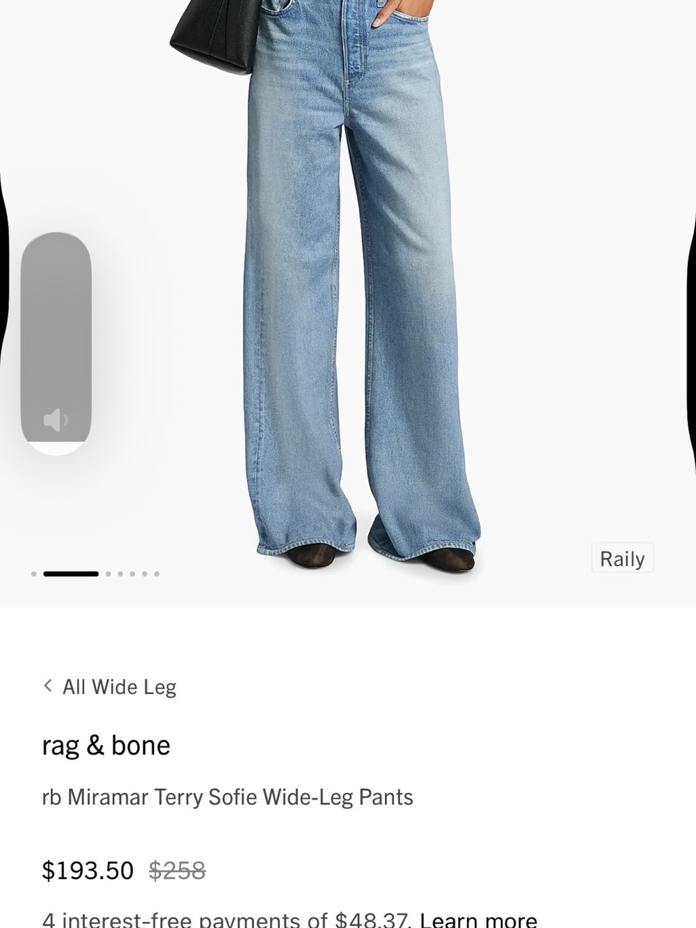 rag & bone Terry Sofie Wide leg pants